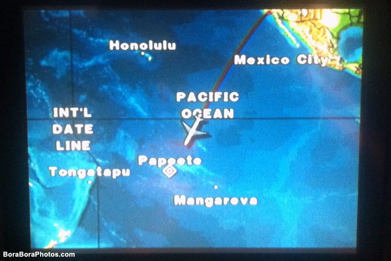 Air Tahiti Nui Flight Map | boraboraphotos.com