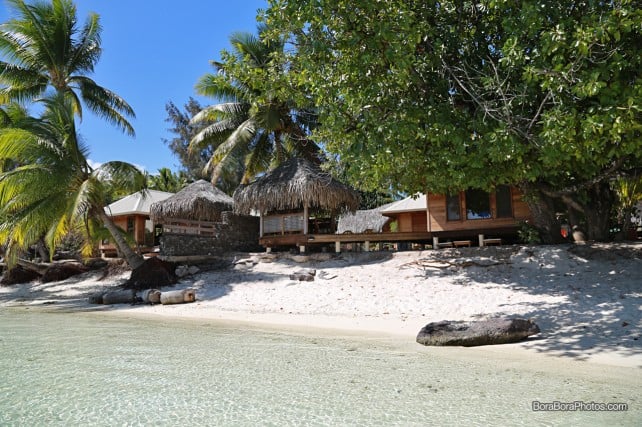 Private bungalows at the Chez Nono pension in Bora Bora | BoraBoraPhotos.com