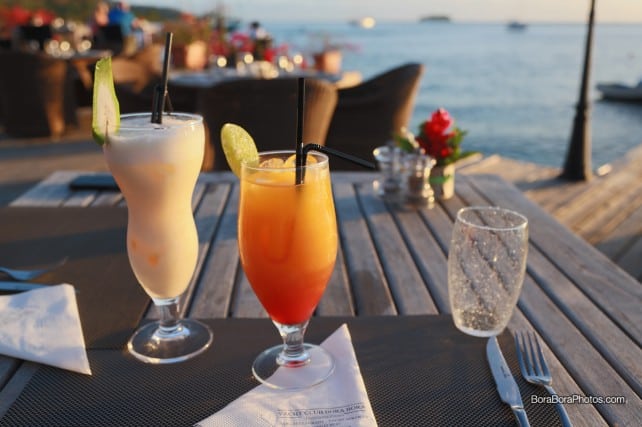 Bora Bora Yacht Club drinks Pina Colada and Mai Tai | boraboraphotos.com