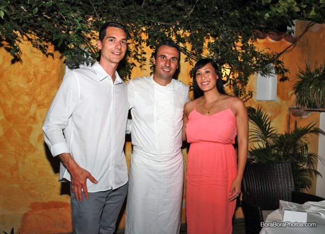 Chef Damien of La Villa Mahana in Bora Bora with jason and jessica | boraboraphotos.com