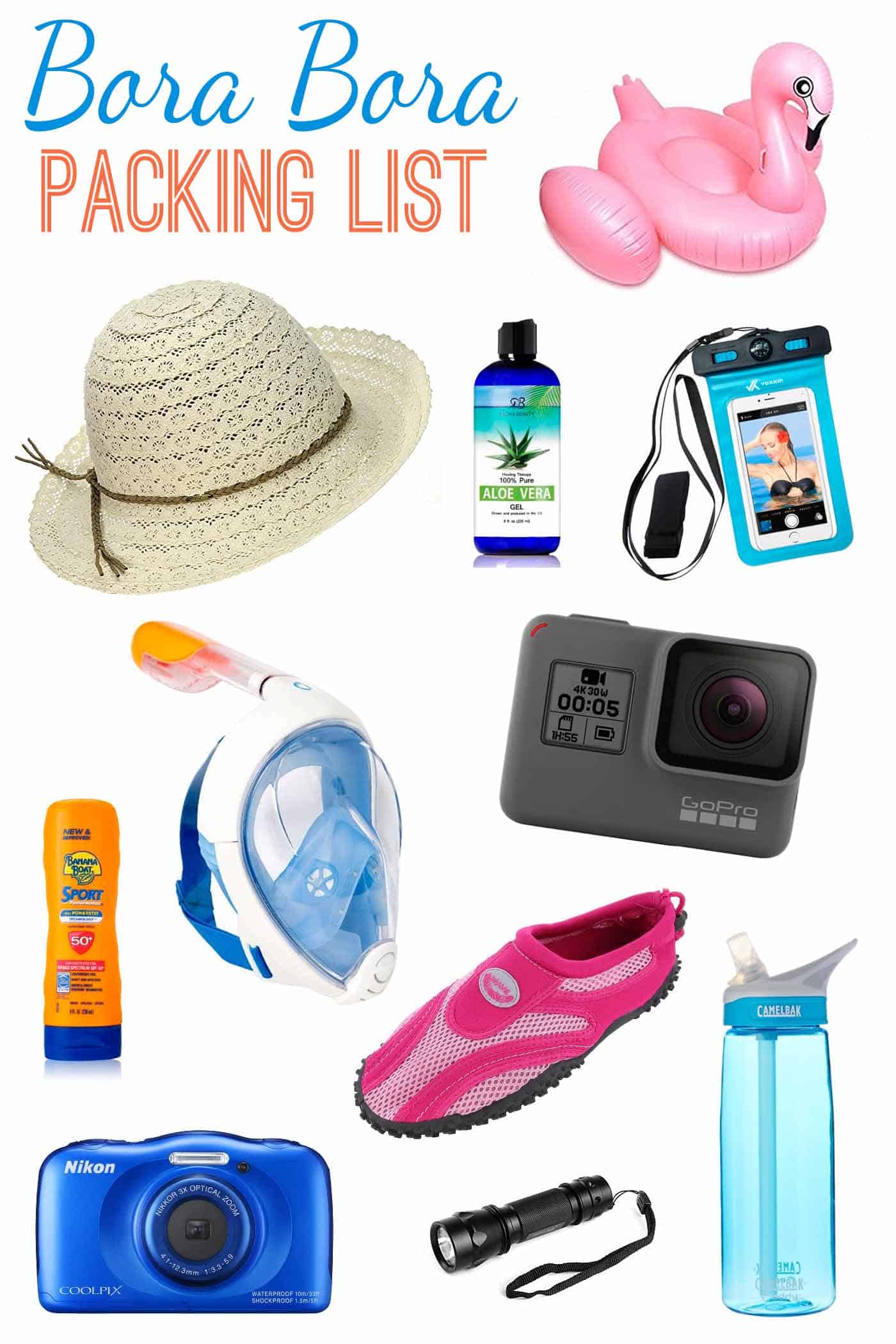 What to pack for bora bora trip.