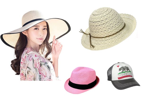 Fun beach hats to protect your face.